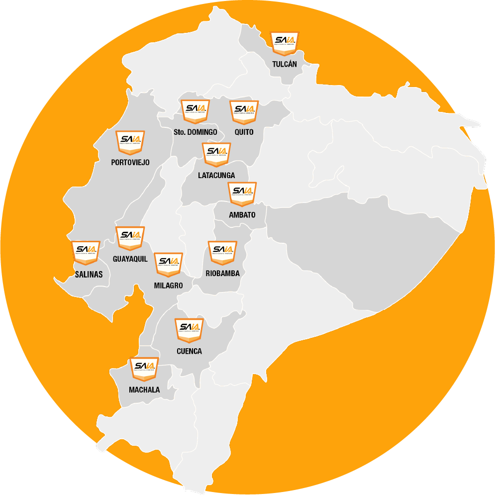 Mapa de ubicaciones - SAIA Importadora Andina